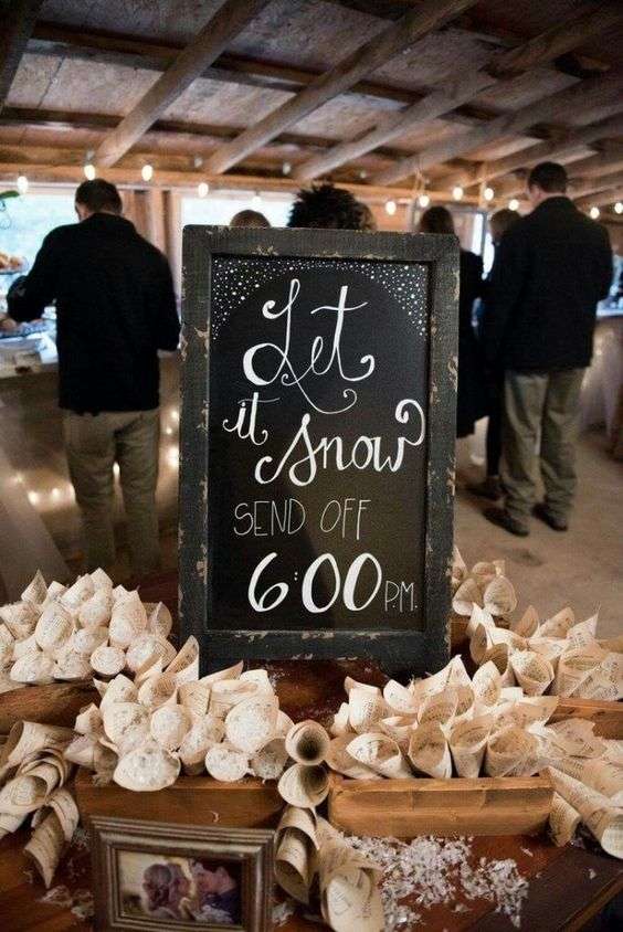 Beautiful Winter Inspired Signs for Your Wedding