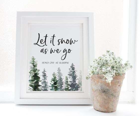 Beautiful Winter Inspired Signs for Your Wedding