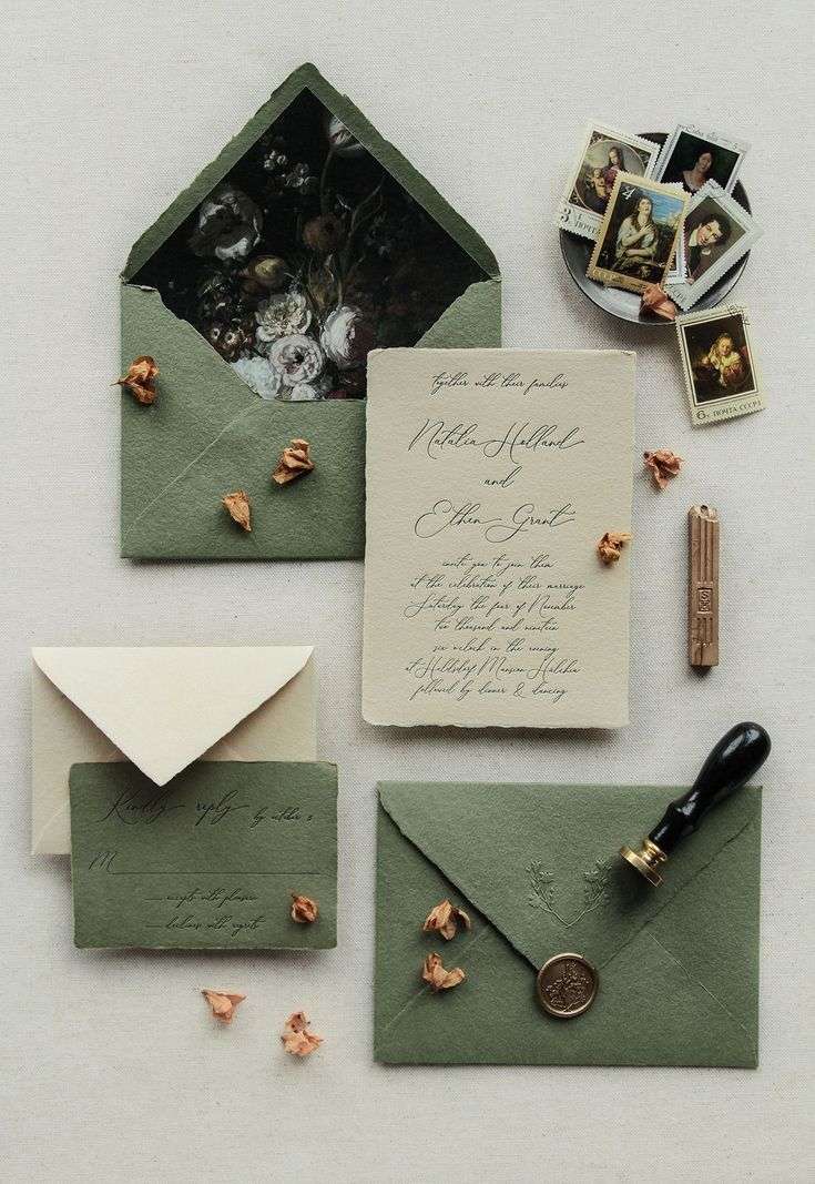 Festive Christmas Wedding Invitations