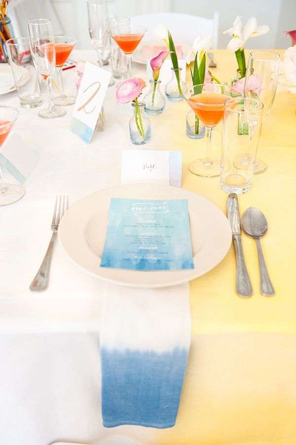 ثيم الألوان المائية لحفل زفافك