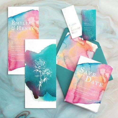 A Watercolor Theme for Your Wedding 