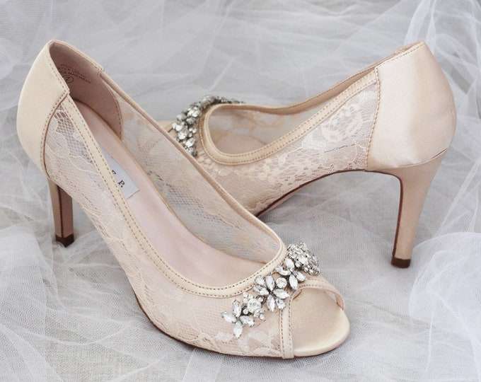 Nude color wedding clearance shoes