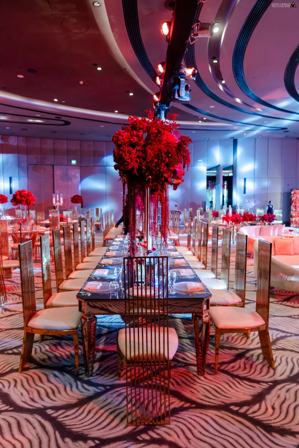 A Romantic Red Wedding in Dubai