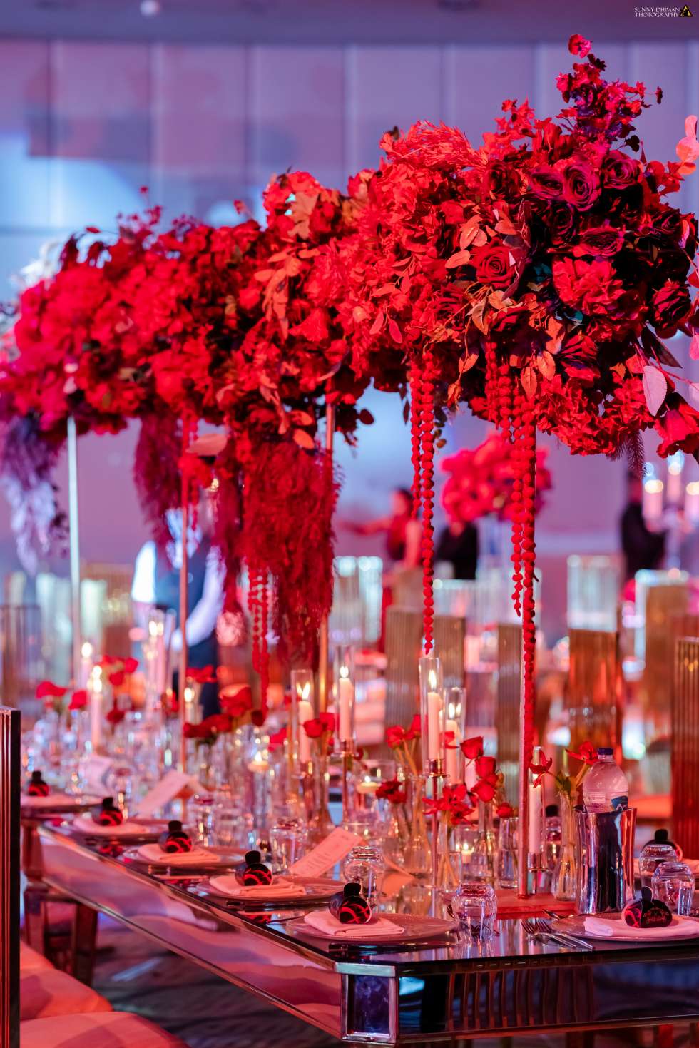 A Romantic Red Wedding in Dubai