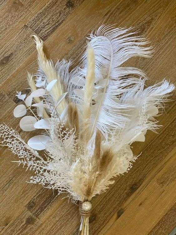 Feathers Wedding Bouquet 9