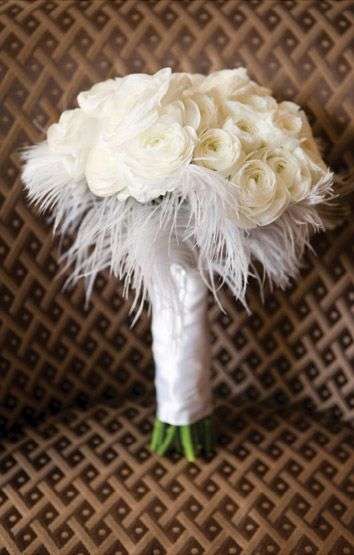 Feathers Wedding Bouquet 6