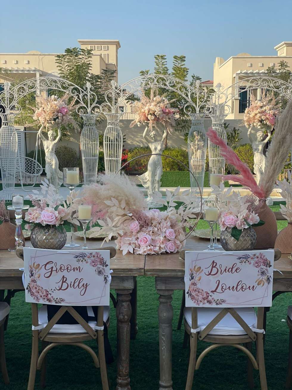 An Enchanting Pink Garden Wedding in UAE