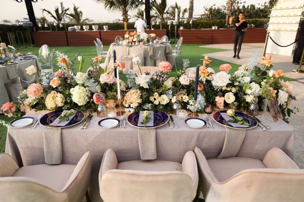 حفل زفاف ساحر في الهواء الطلق في دبي