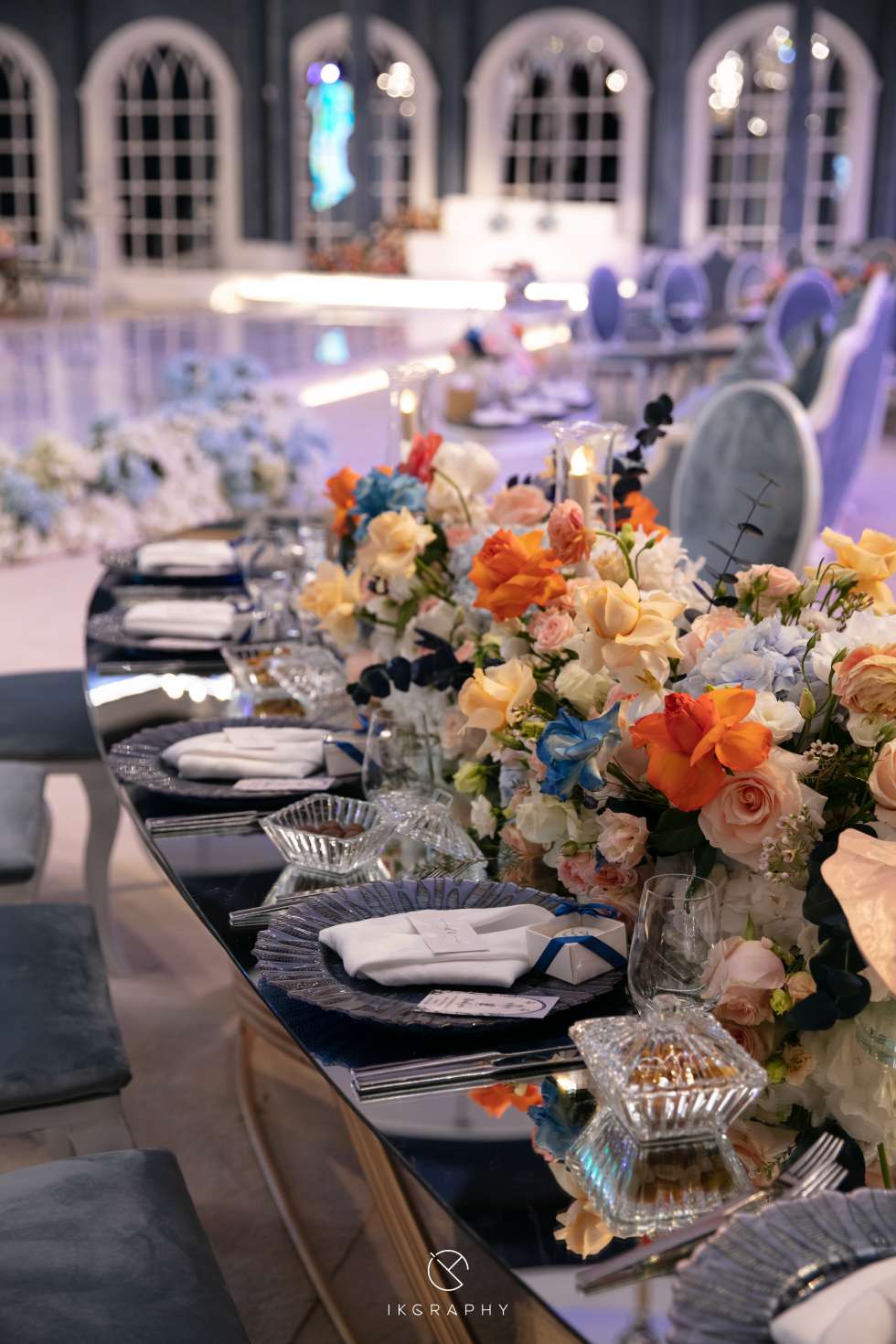حفل زفاف بثيم القلعة الزرقاء في قطر