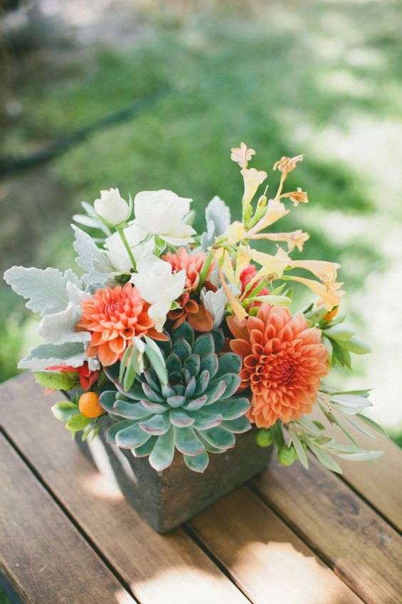 Beautiful Succulent Wedding Centerpieces