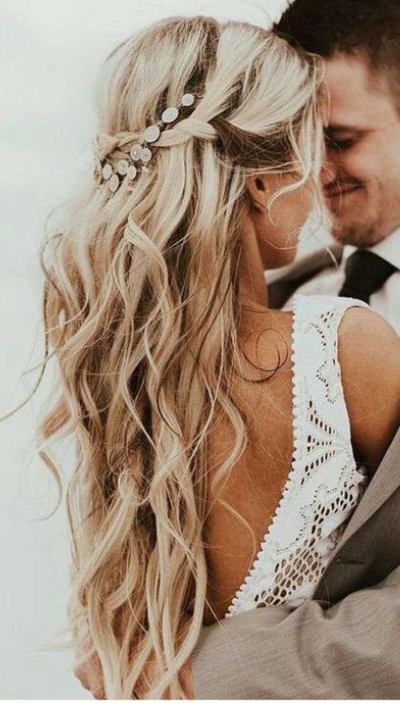 Image of Beach waves wedding guest hairstyle