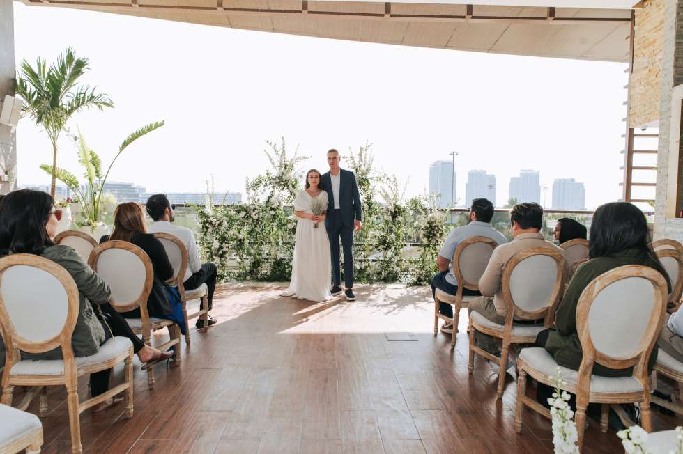 An Elegant White Floral Wedding in Dubai