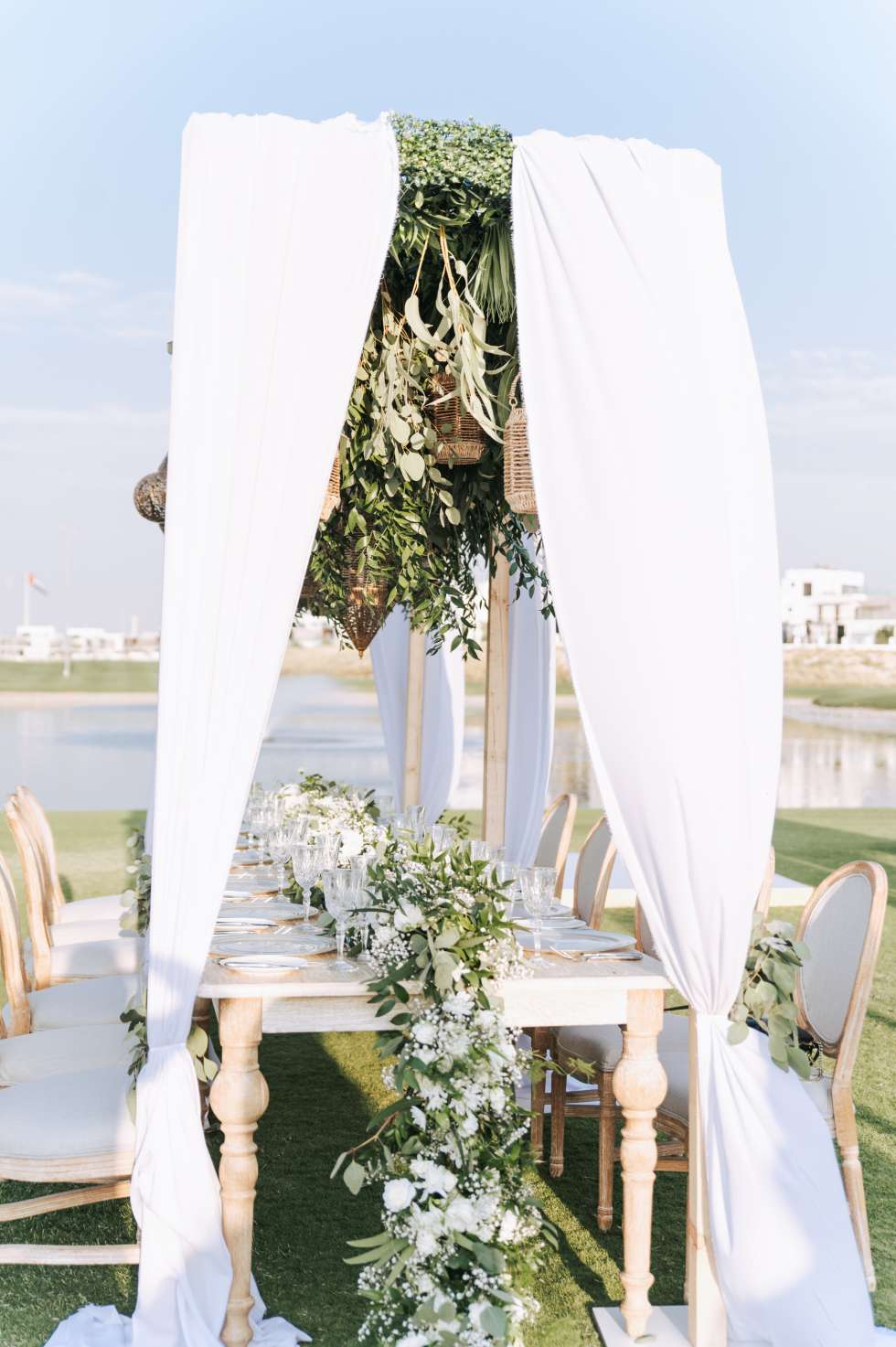 An Elegant White Floral Wedding in Dubai