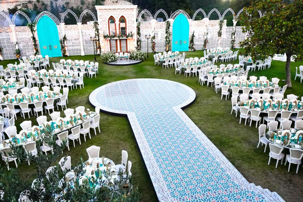 A Turquoise Oriental Wedding in Lebanon