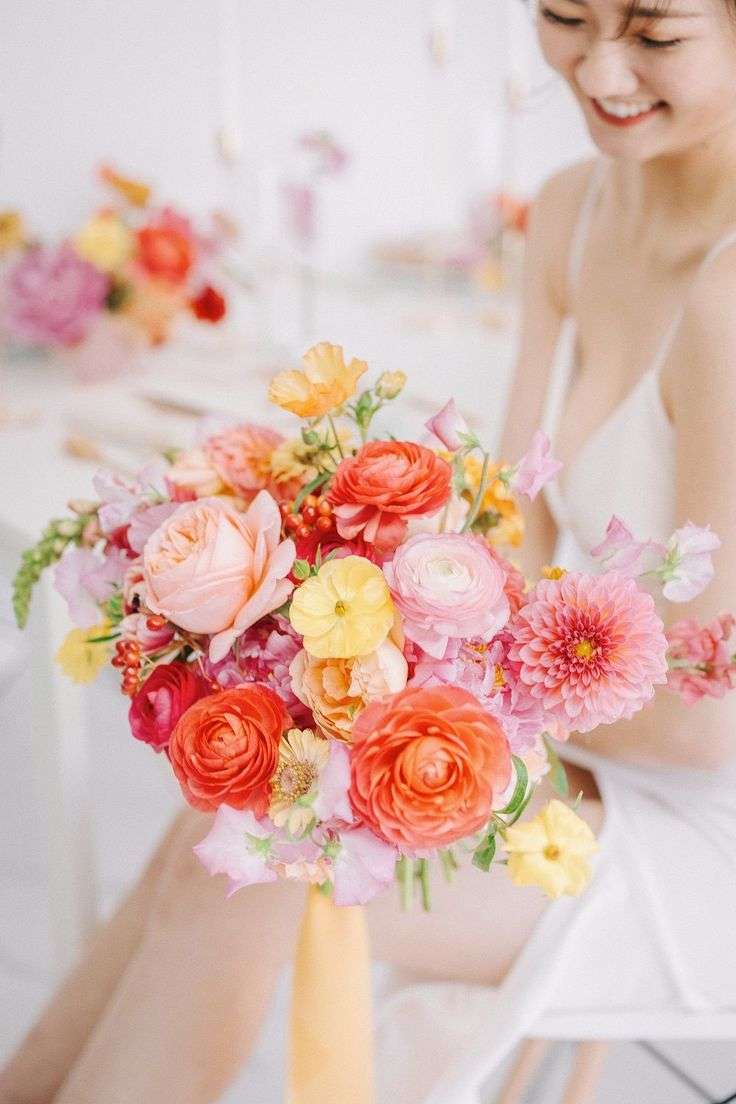 Bright and Colorful Summer Wedding Bouquets