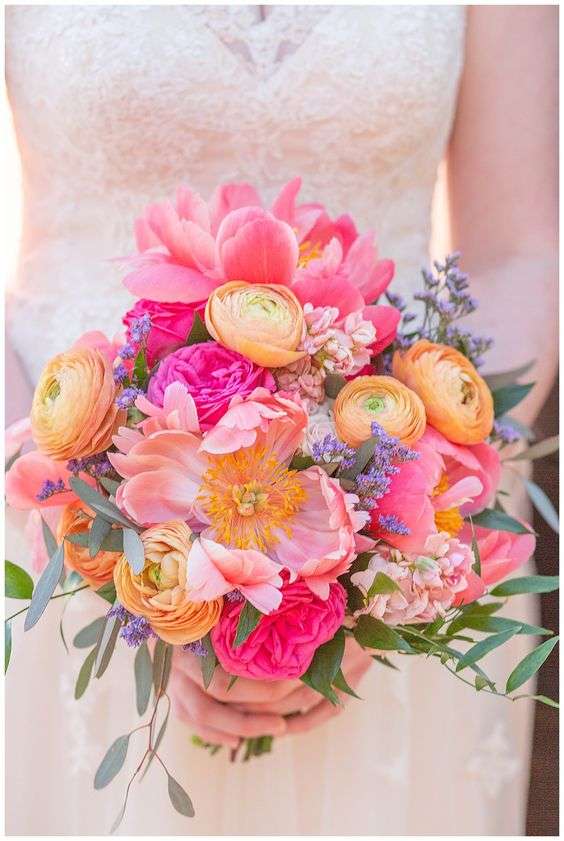 Bright and Colorful Summer Wedding Bouquets