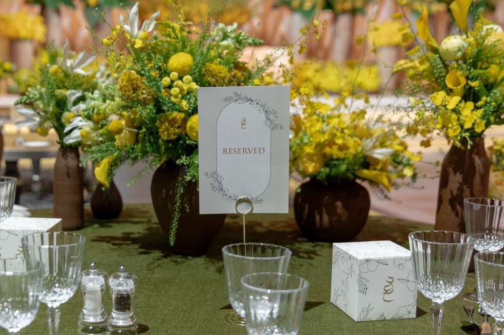 A Radiant Amber Rays Wedding Theme in Dubai