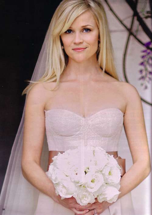 Reese Witherspoon Pink Wedding Dress