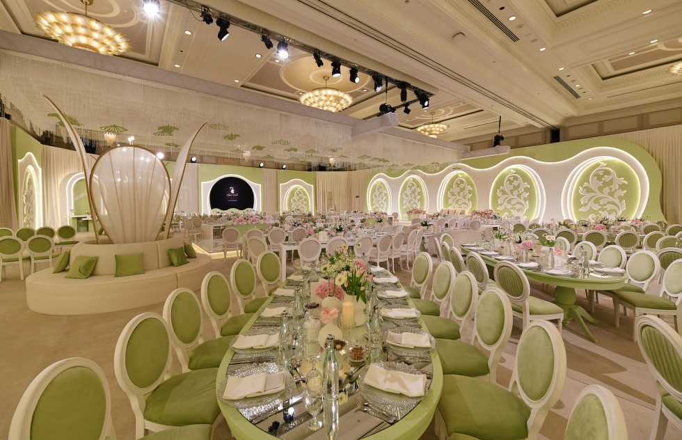 A Sophisticated Light Green Wedding in Doha 