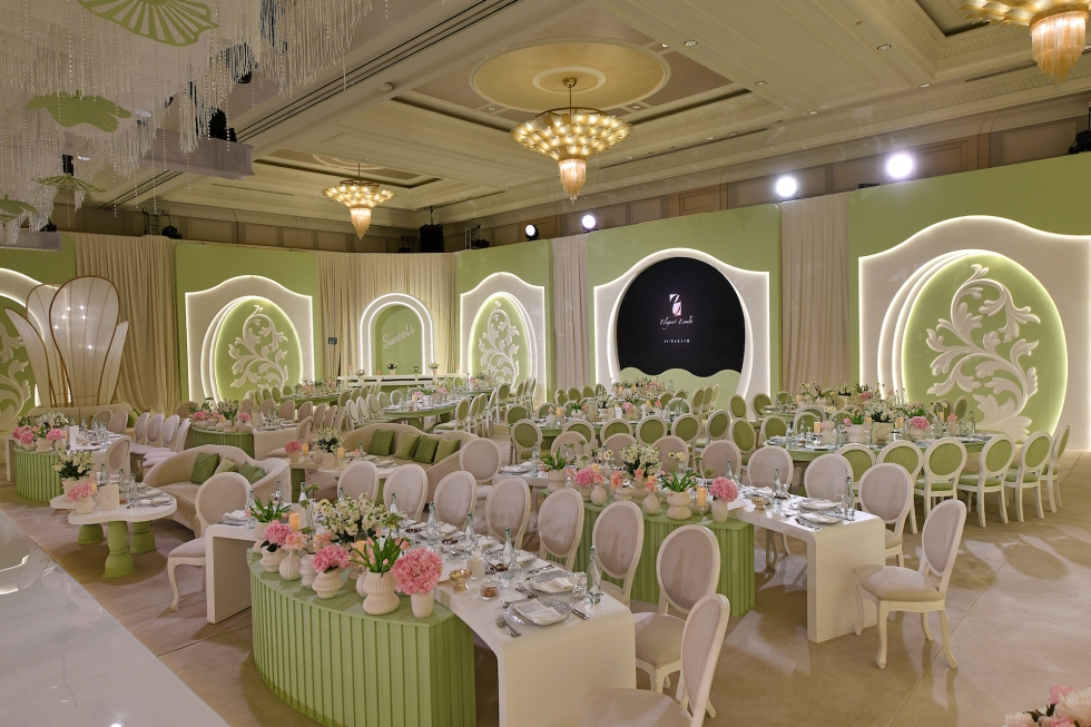 A Sophisticated Light Green Wedding in Doha 