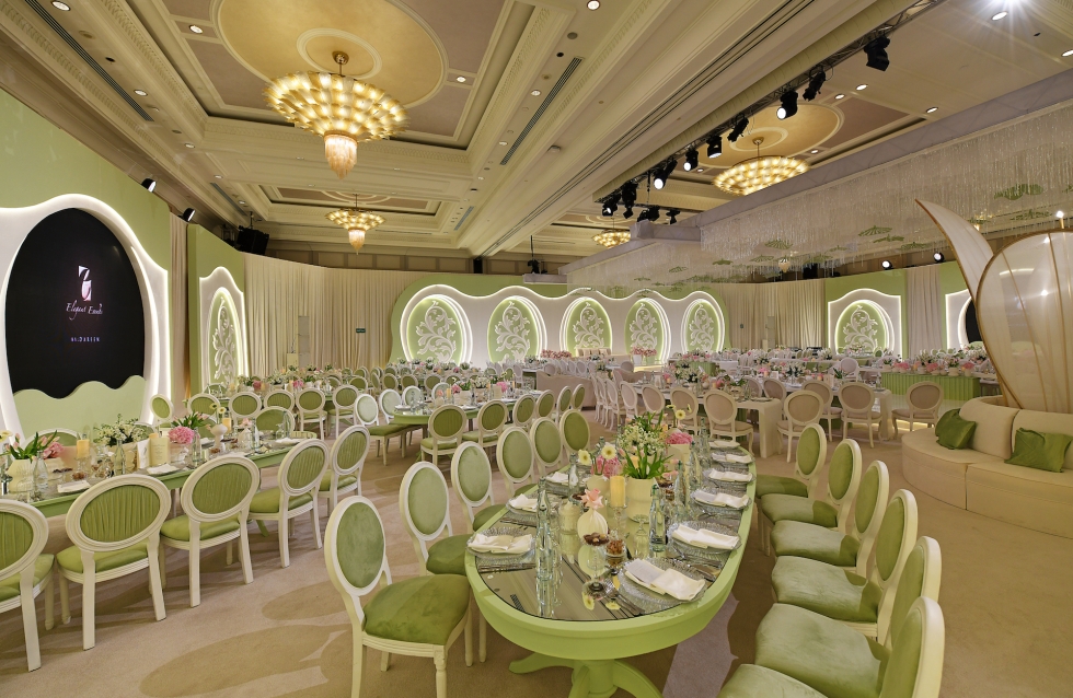 A Sophisticated Light Green Wedding in Doha 