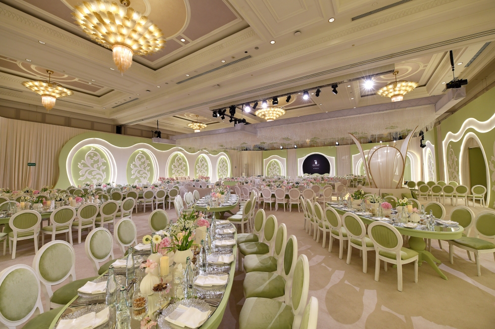 A Sophisticated Light Green Wedding in Doha 