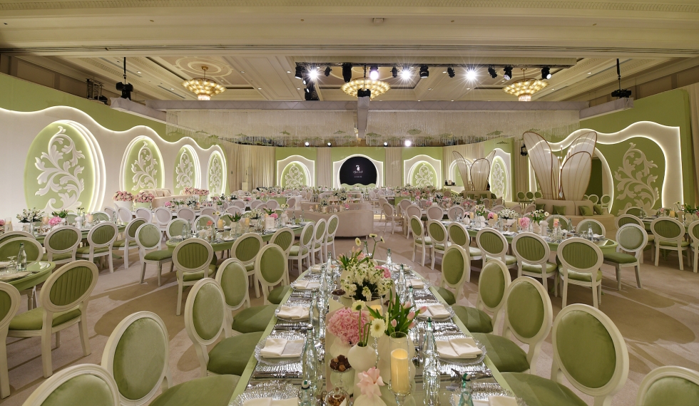 A Sophisticated Light Green Wedding in Doha 