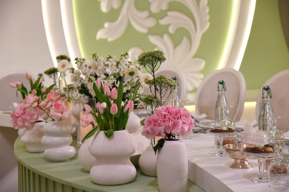 A Sophisticated Light Green Wedding in Doha 