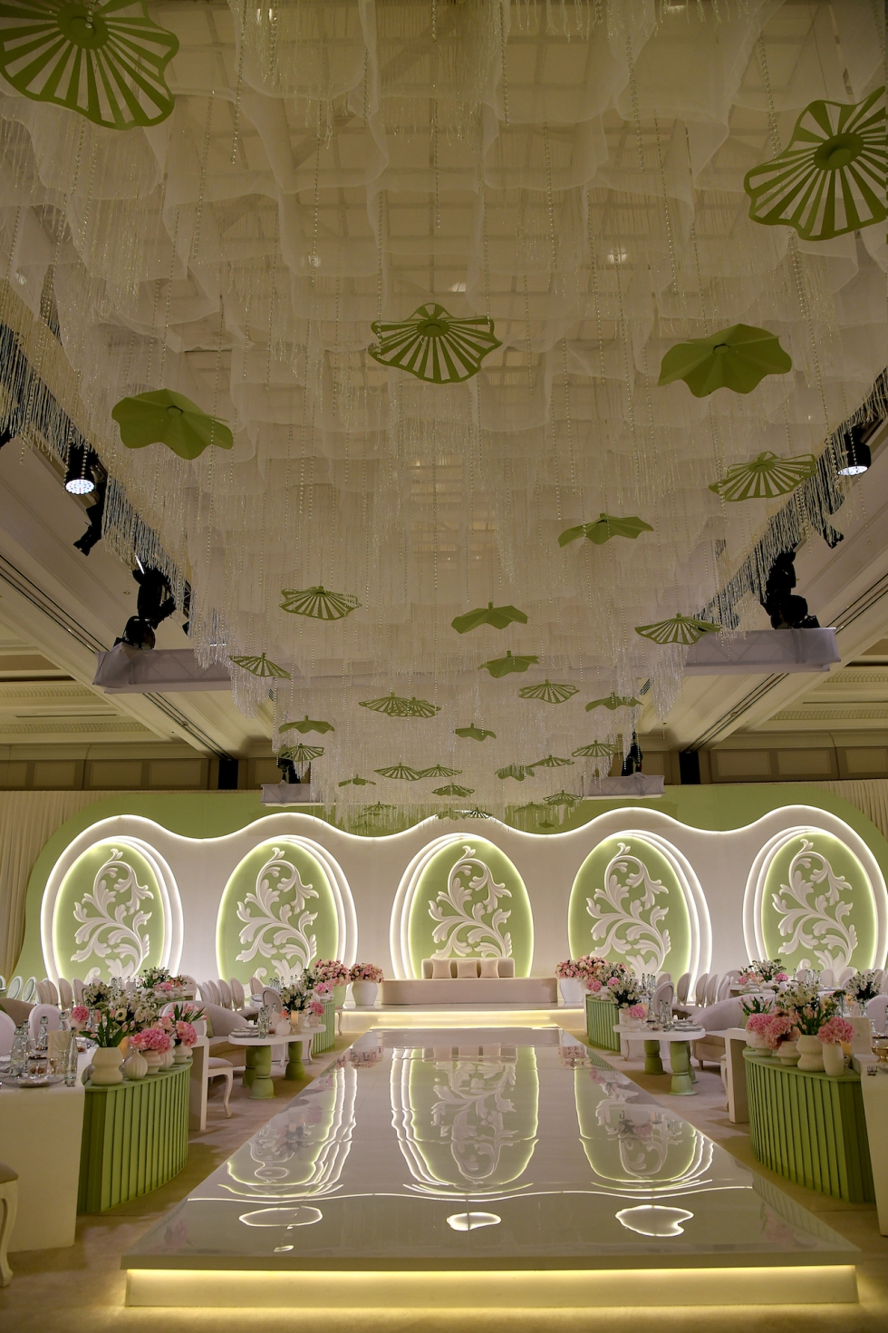 A Sophisticated Light Green Wedding in Doha 