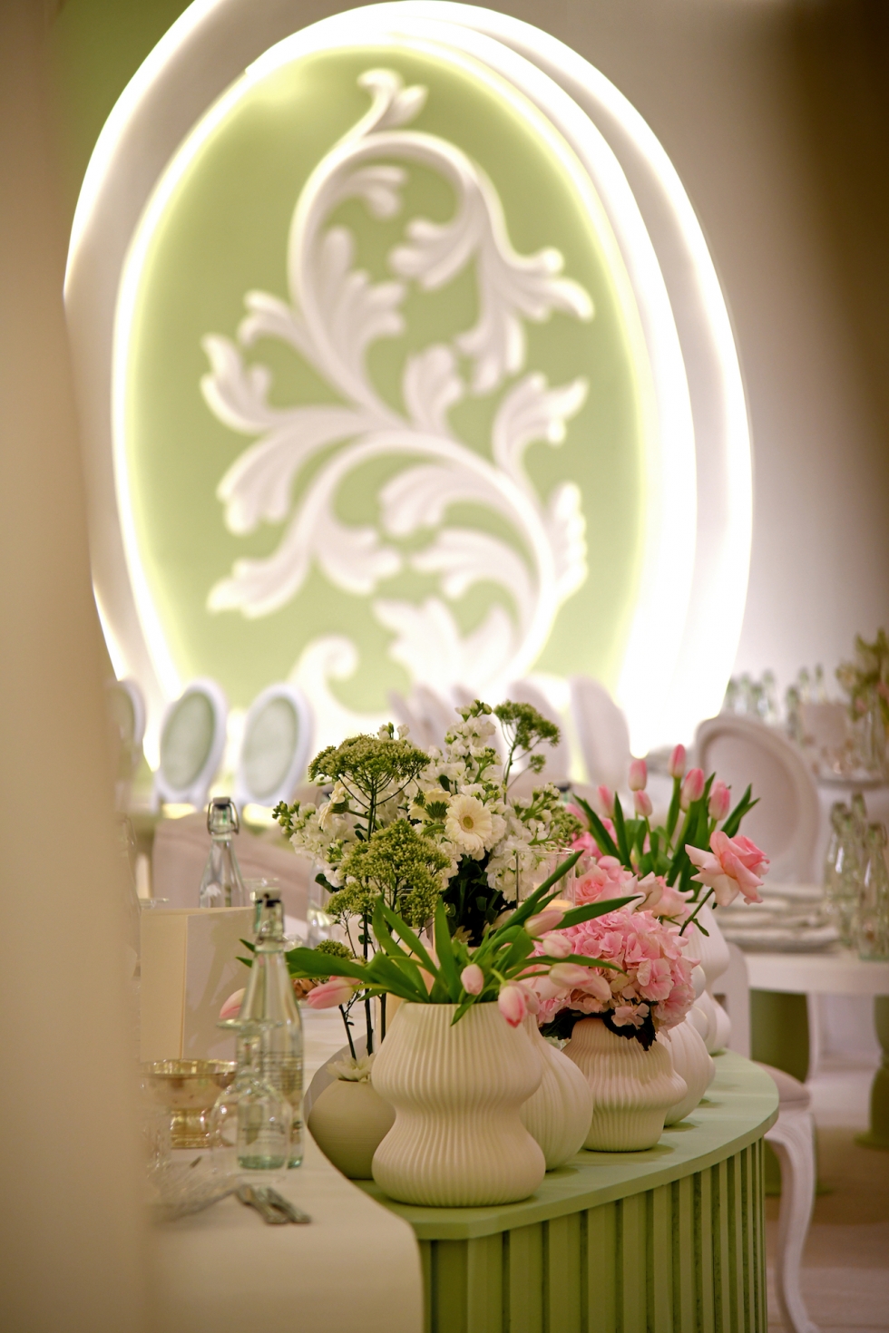 A Sophisticated Light Green Wedding in Doha 