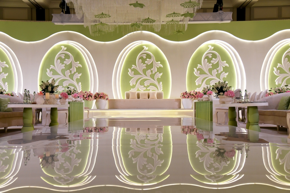 A Sophisticated Light Green Wedding in Doha 