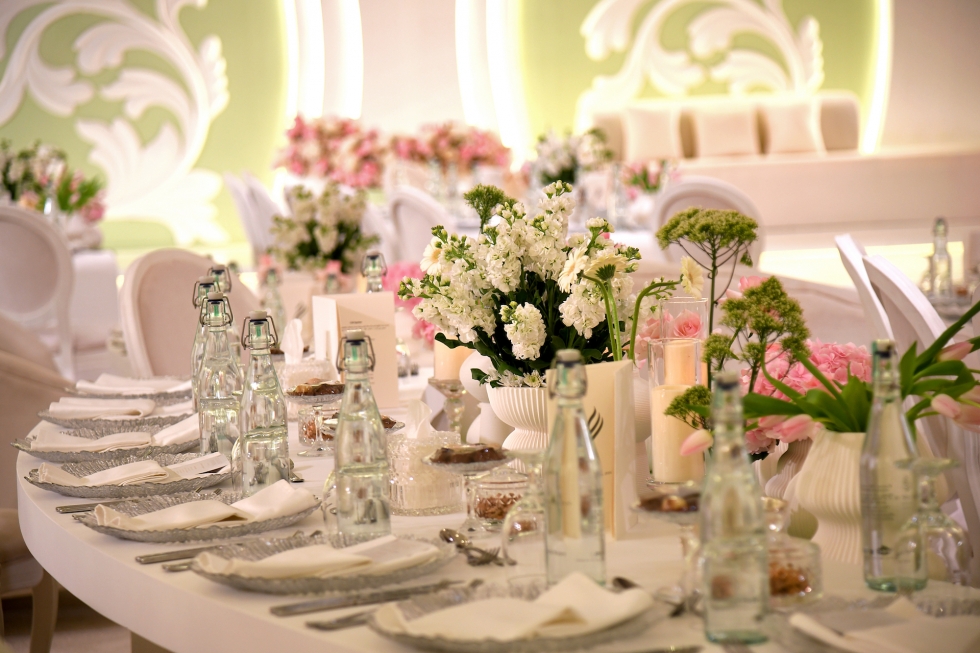 A Sophisticated Light Green Wedding in Doha 