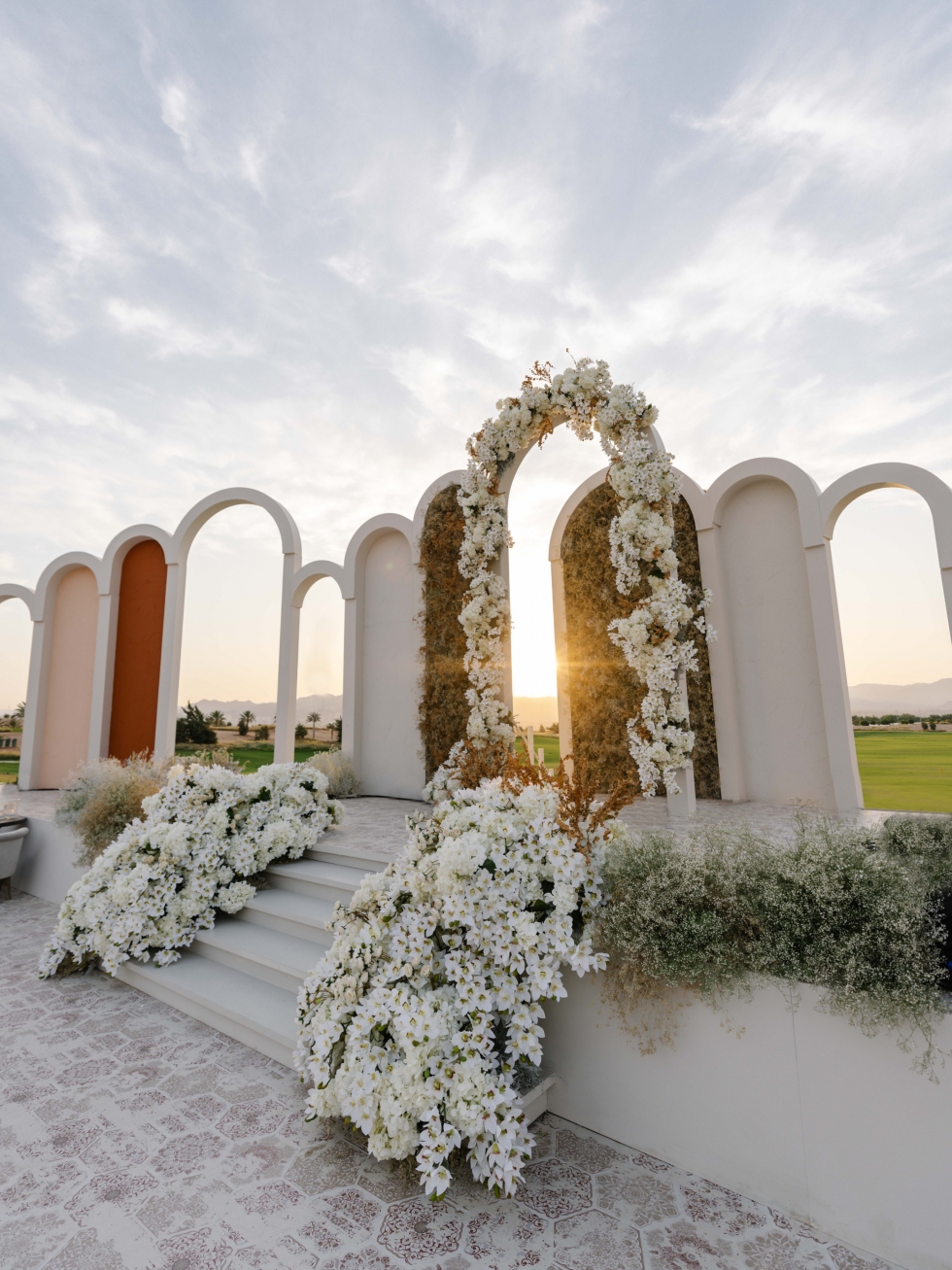 A Stunning White Oasis Wedding in Aqaba 