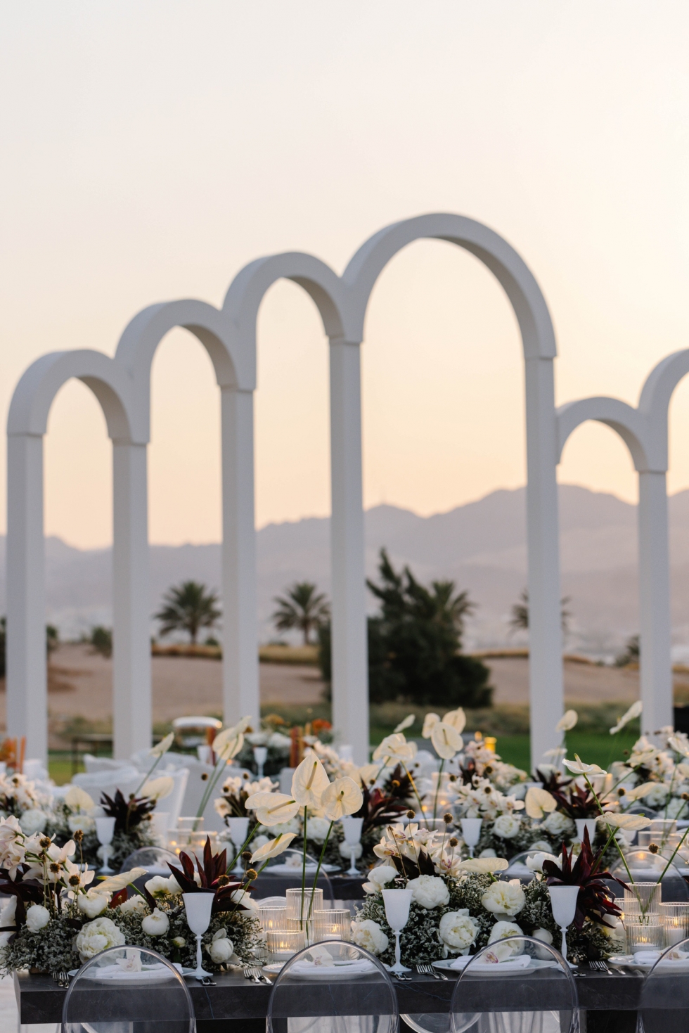 A Stunning White Oasis Wedding in Aqaba 