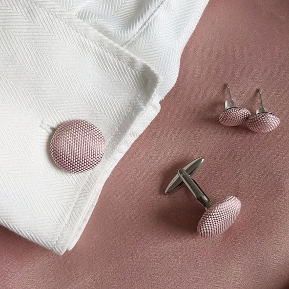 Pink Groom Cufflinks