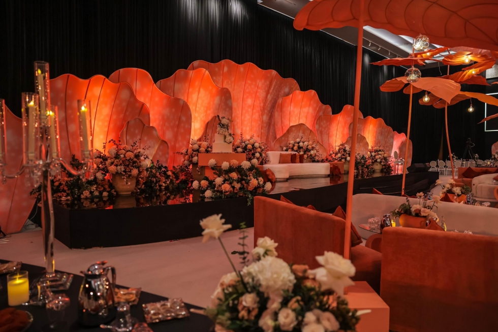 A Beautiful Sunset Colored Wedding in Bahrain A Beautiful Sunset Colored Wedding in Bahrain