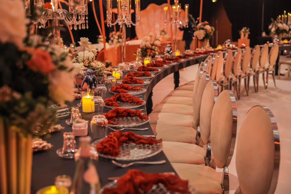 A Beautiful Sunset Colored Wedding in Bahrain A Beautiful Sunset Colored Wedding in Bahrain