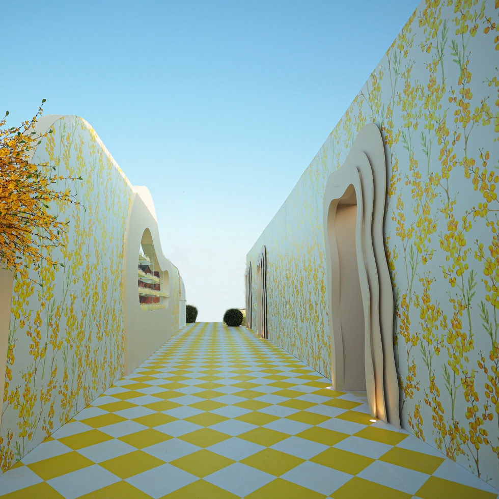 حفل زفاف مشرق باللون الأصفر في العقبة 