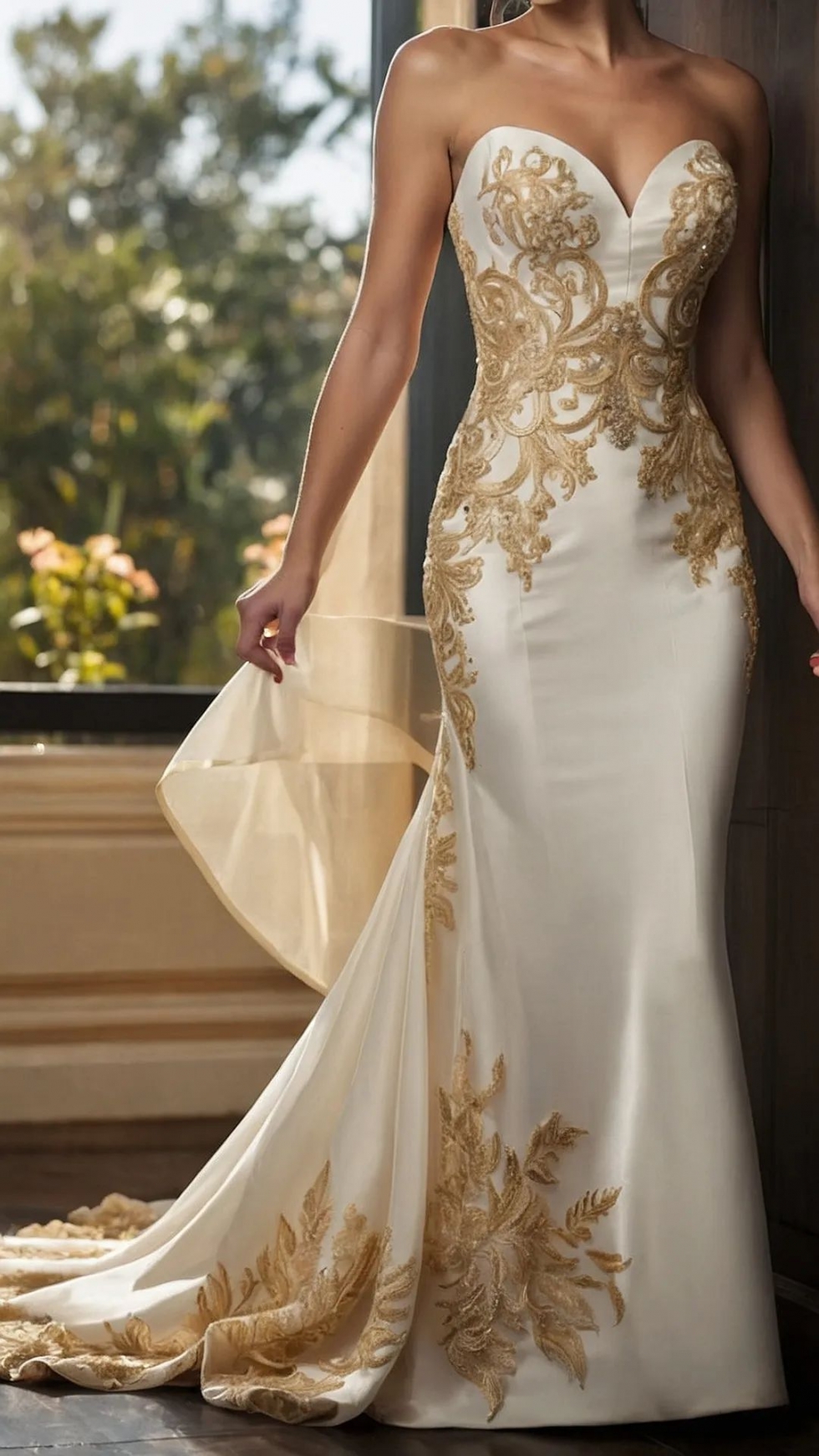 أحدث فساتين الزفاف باللون الذهبي للعروس الأنيقة أحدث فساتين الزفاف باللون الذهبي للعروس الأنيقة