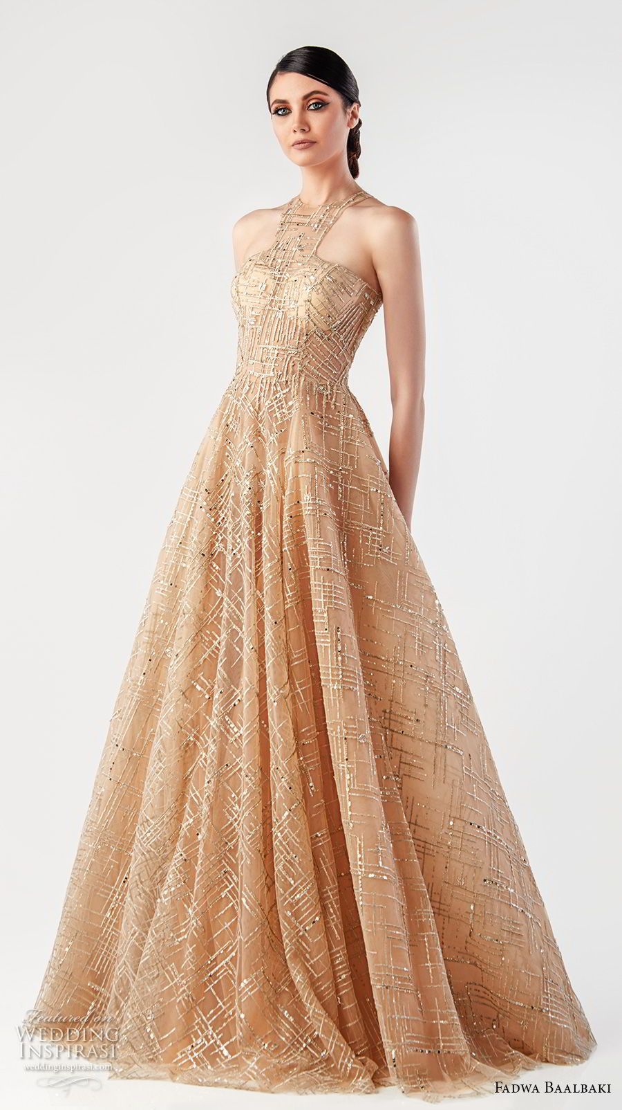 أحدث فساتين الزفاف باللون الذهبي للعروس الأنيقة أحدث فساتين الزفاف باللون الذهبي للعروس الأنيقة