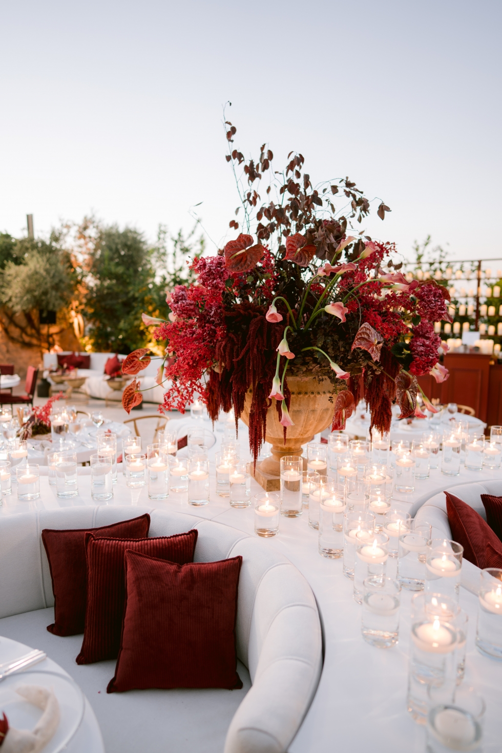 A Romantic Burgundy Engagement in Amman
