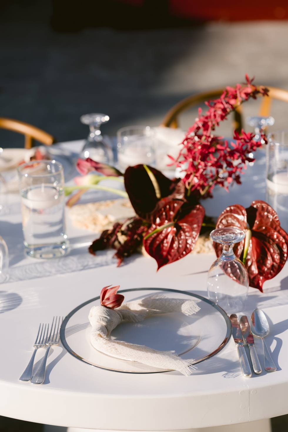 A Romantic Burgundy Engagement in Amman