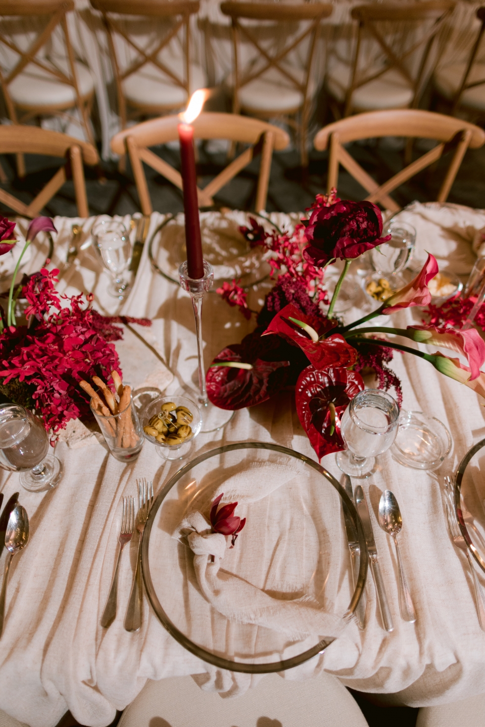 A Romantic Burgundy Engagement in Amman