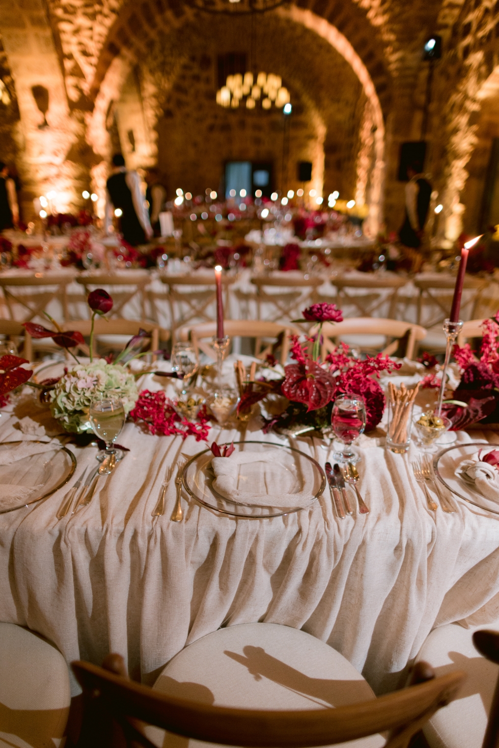 A Romantic Burgundy Engagement in Amman