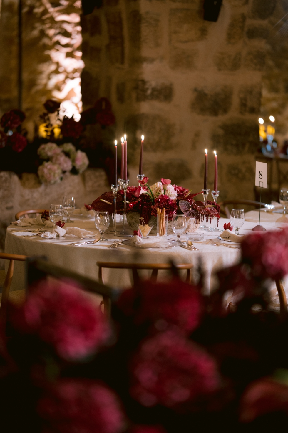 A Romantic Burgundy Engagement in Amman