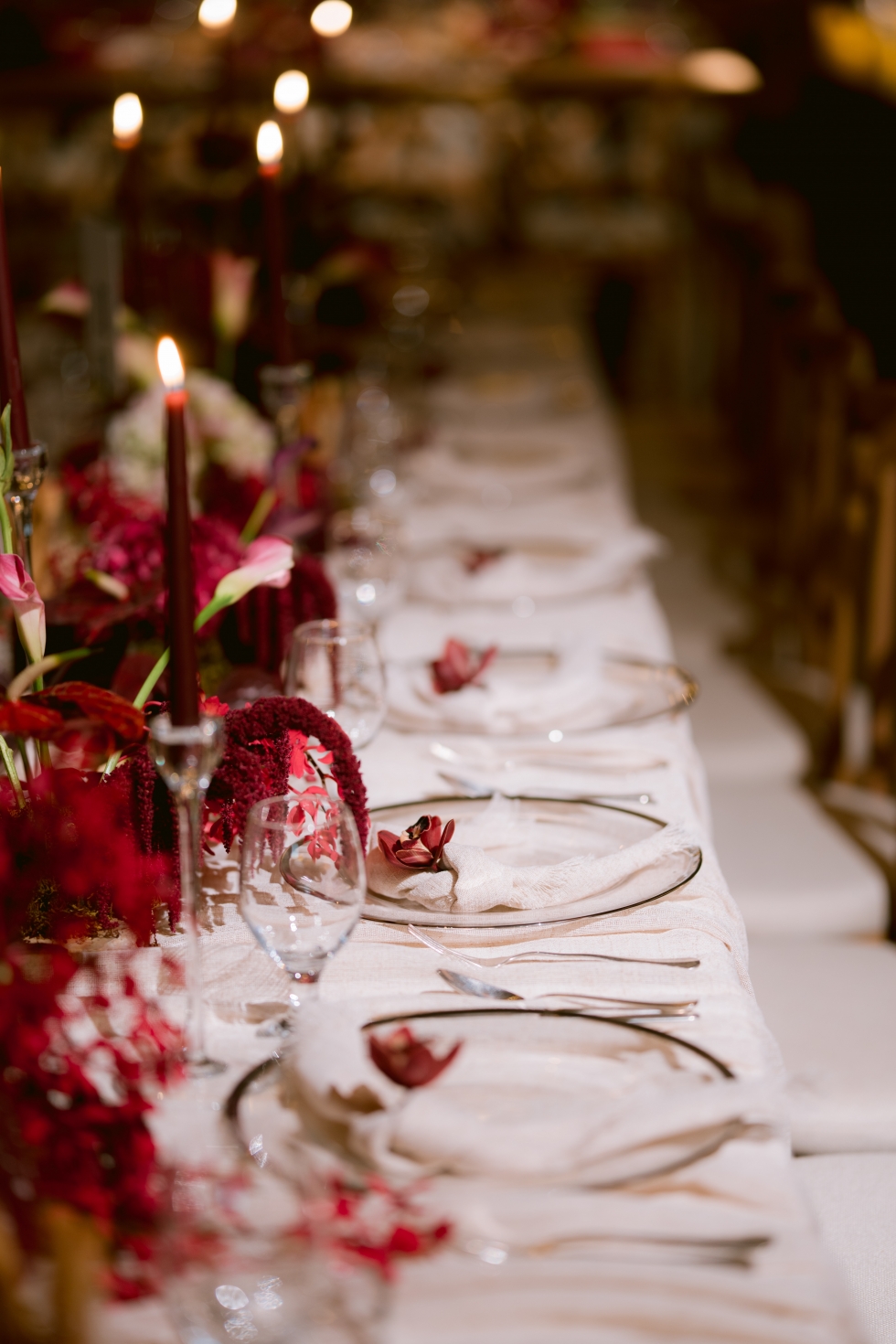 A Romantic Burgundy Engagement in Amman