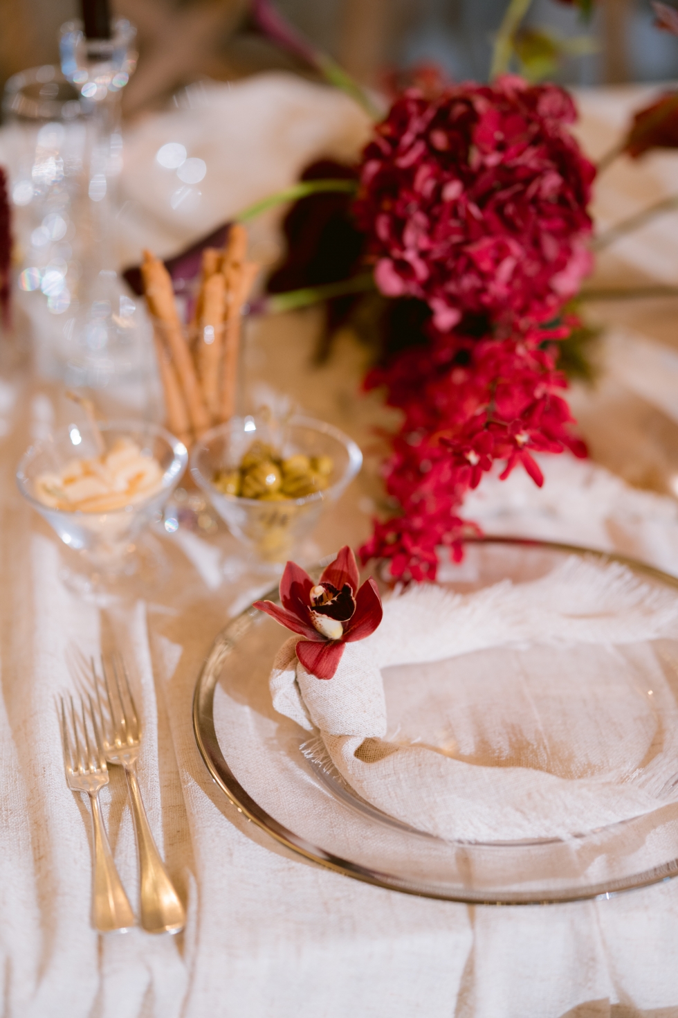 A Romantic Burgundy Engagement in Amman