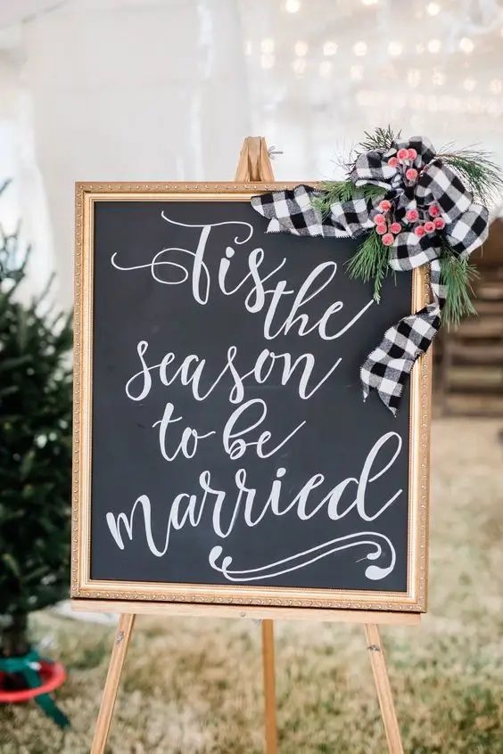 Beautiful Winter Inspired Signs for Your Wedding