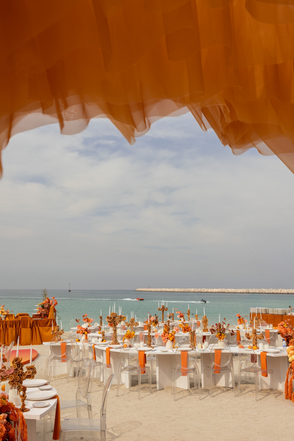 An Orange Engagement Party with Orange Hues