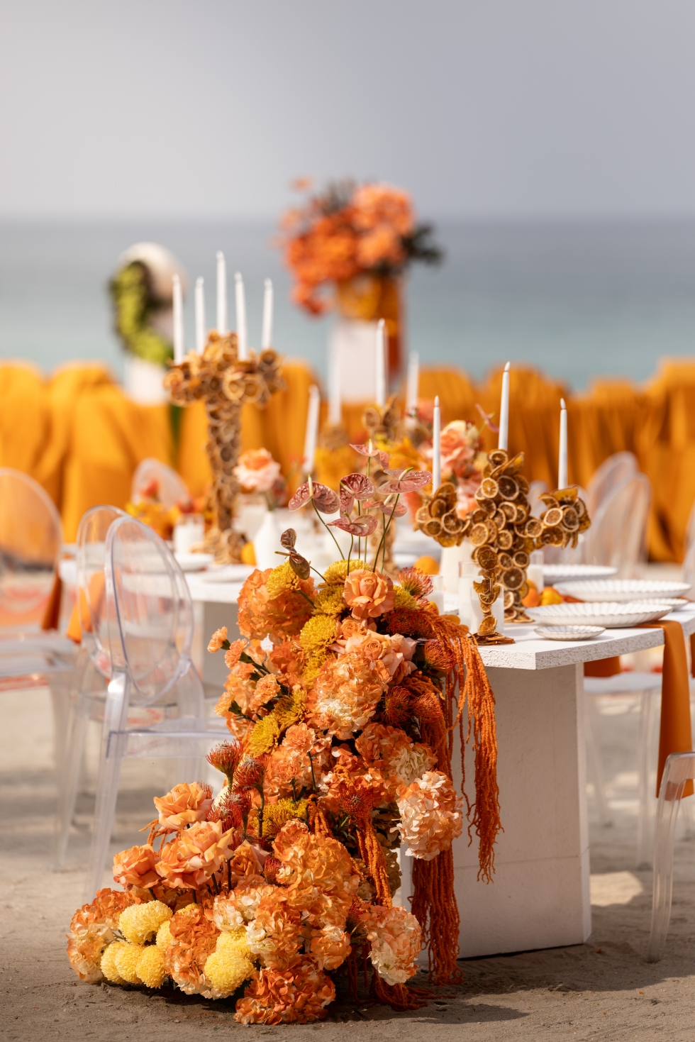 An Orange Engagement Party with Orange Hues